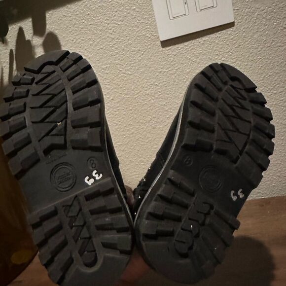 NWOT Wonder Nation Rocker Style Black Girl Booties Size 8 - Picture 5 of 6